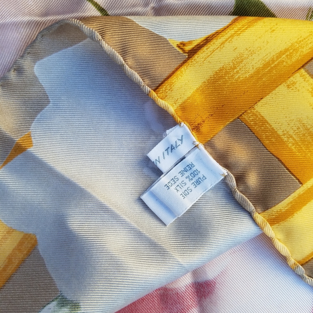 Christian Dior Bamboo Floral Square Scarf - Picture 3 of 4